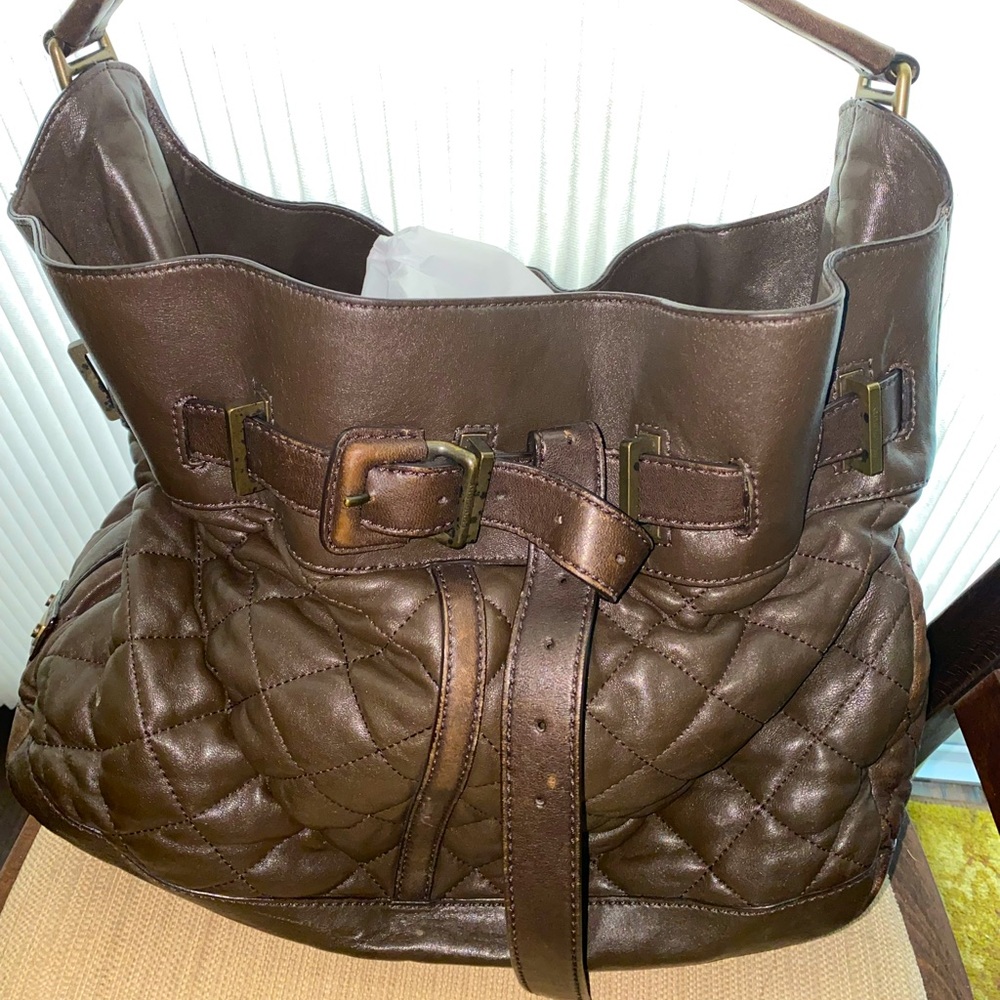Burberry leather quilted bag